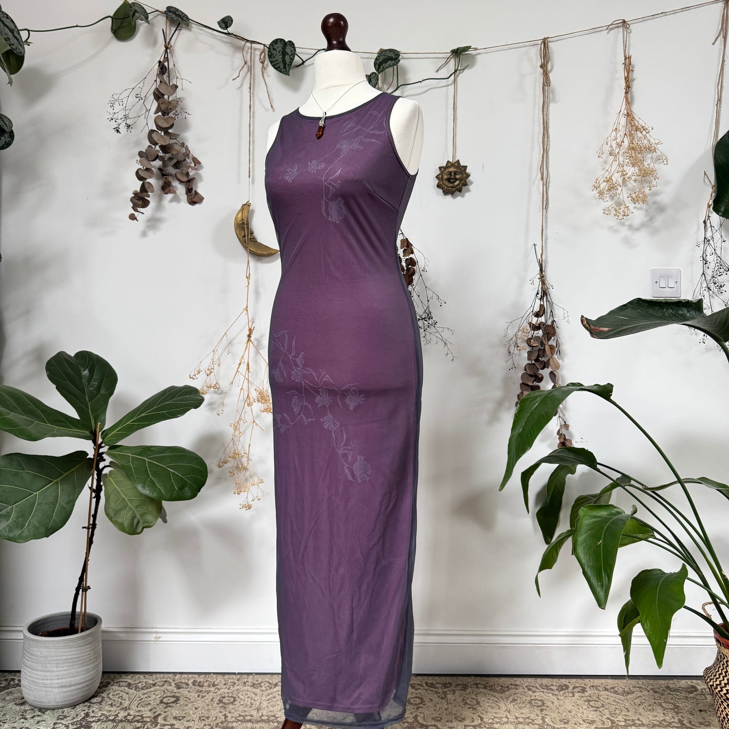Purple mesh dress - size M