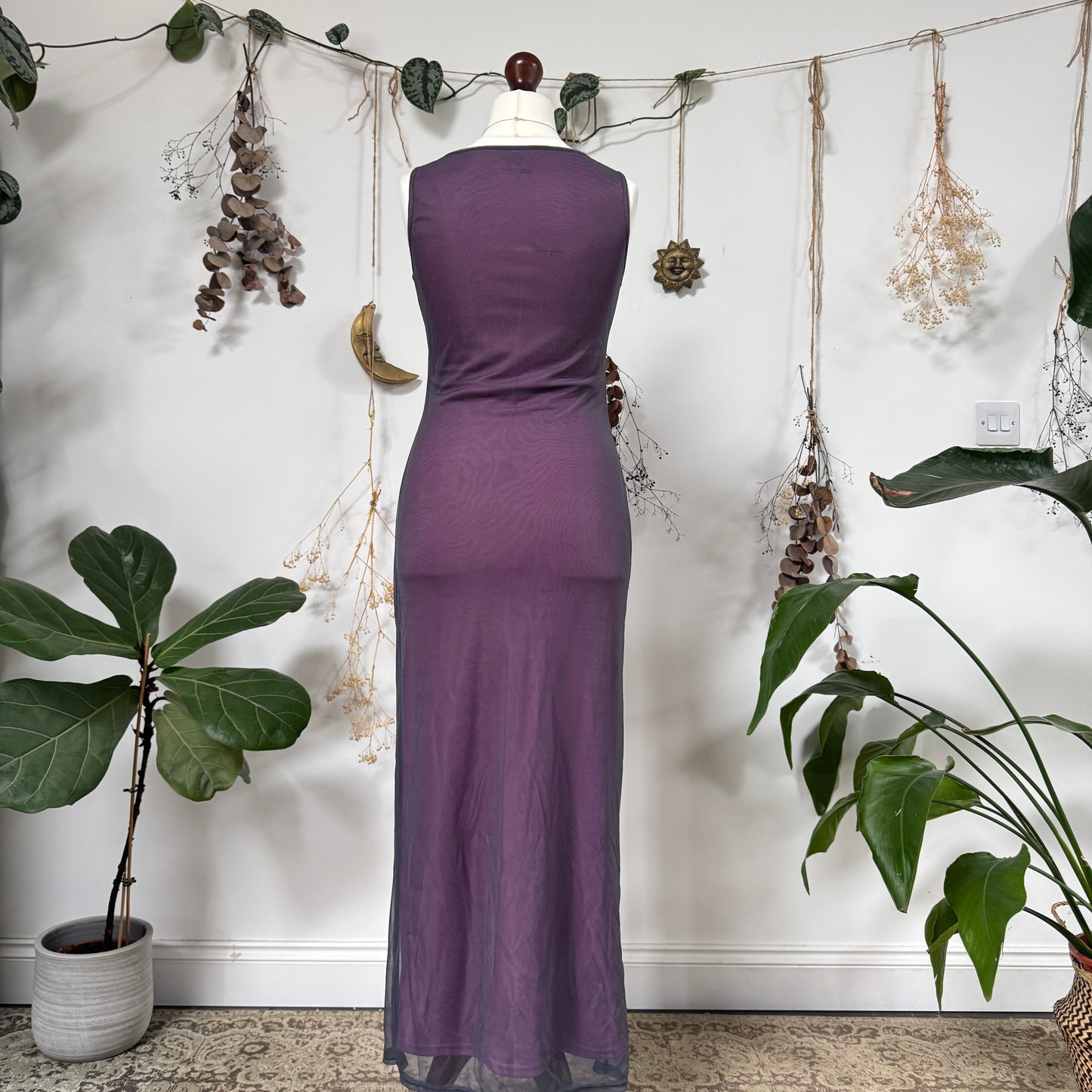 Purple mesh dress - size M