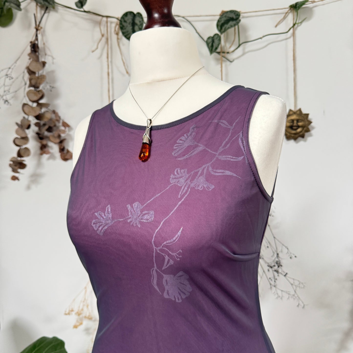 Purple mesh dress - size M