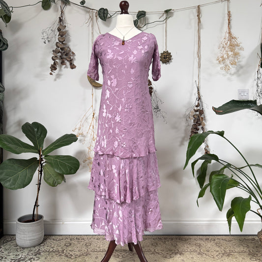 Lilac devore dress - size S/M