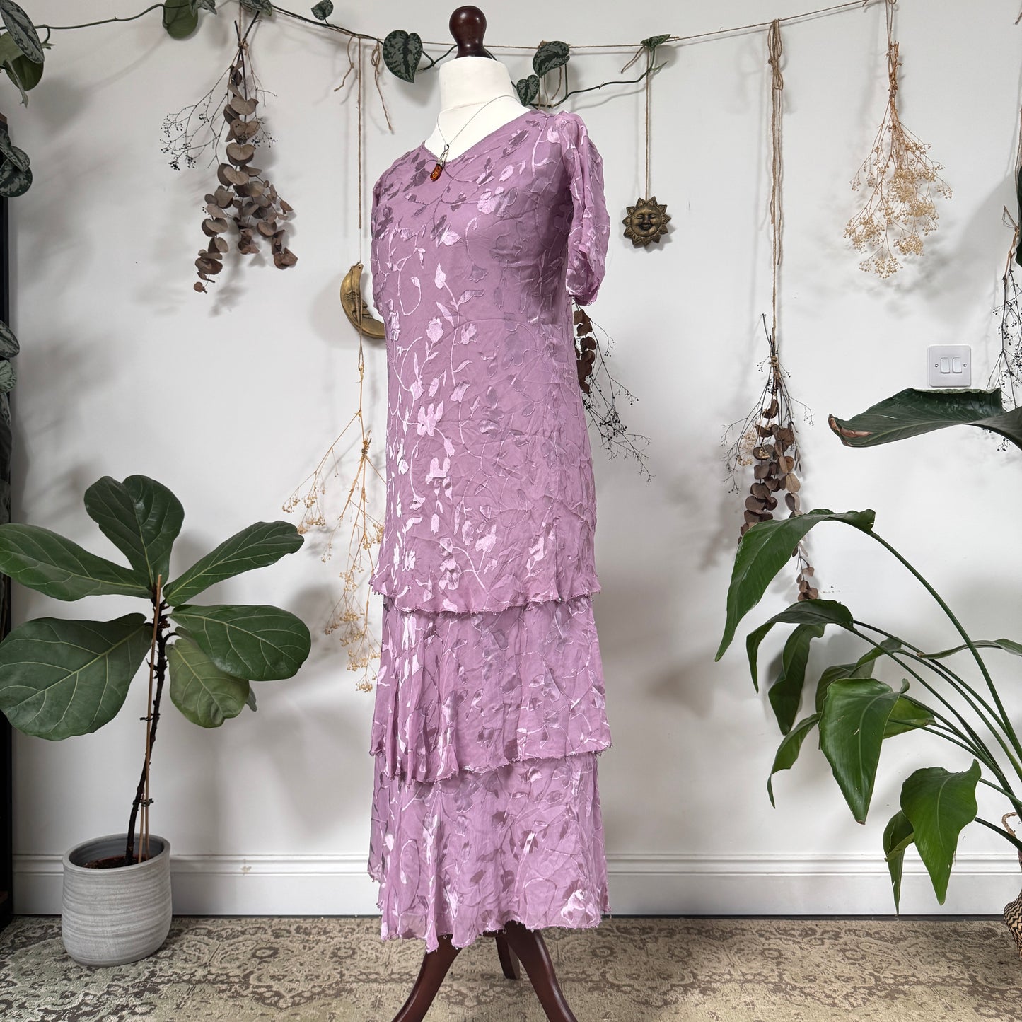 Lilac devore dress - size S/M