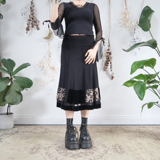 Black mesh skirt - size S