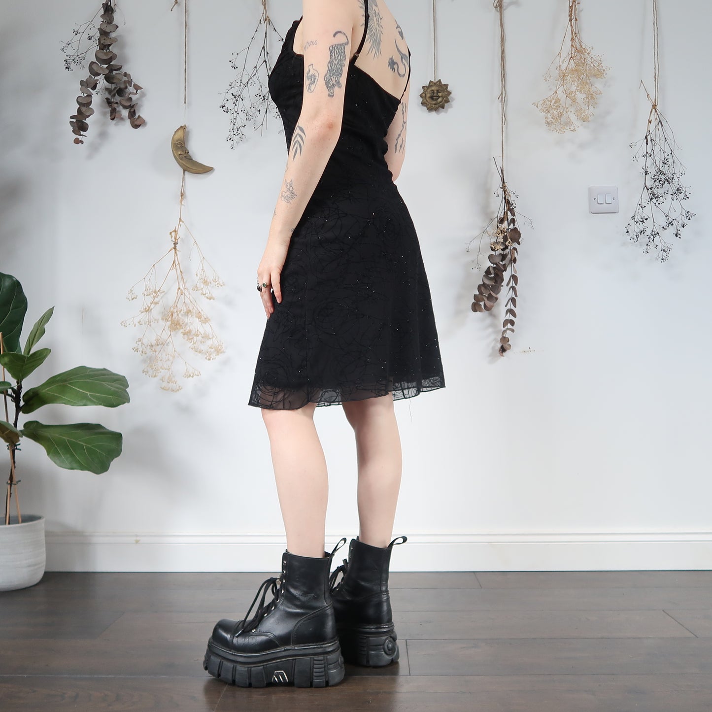 Black mesh dress - size S/M