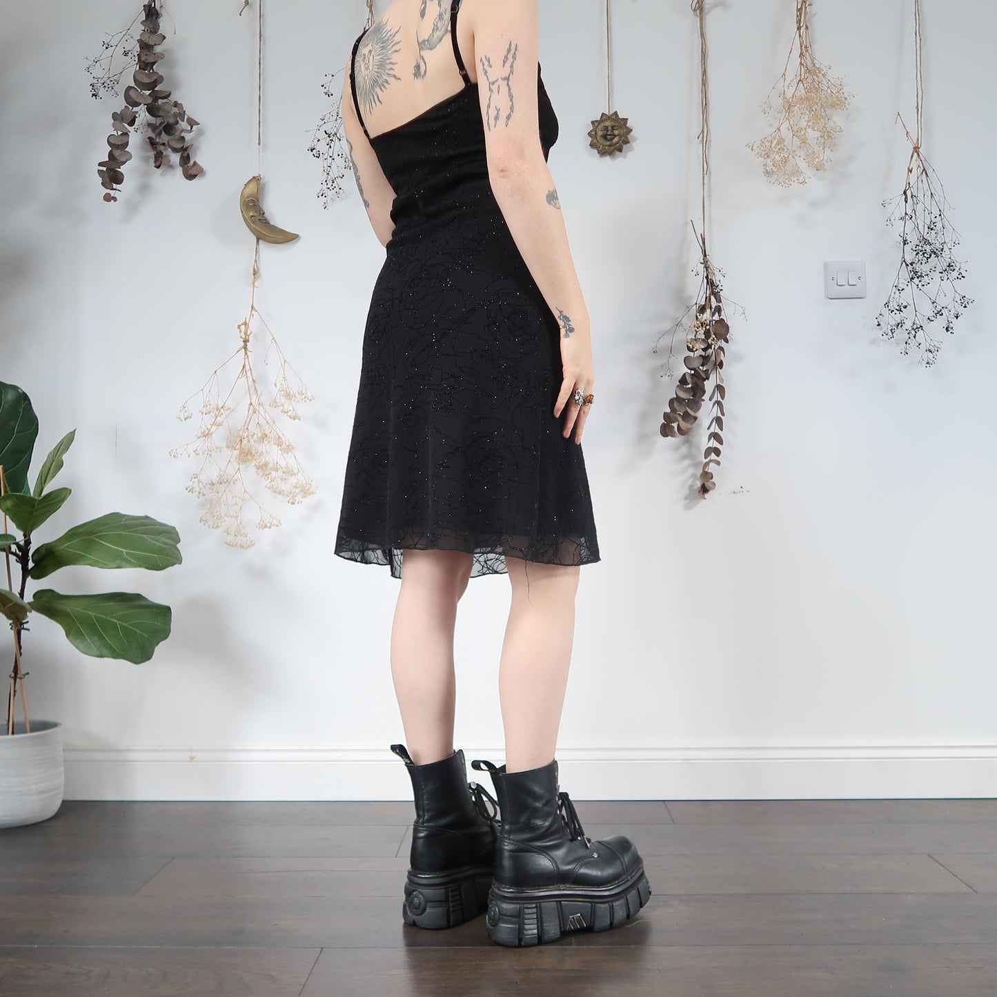 Black mesh dress - size S/M