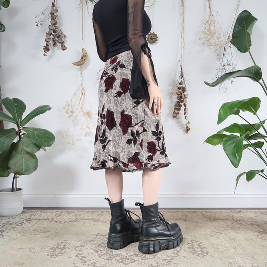 Velvet embossed skirt - size S/M