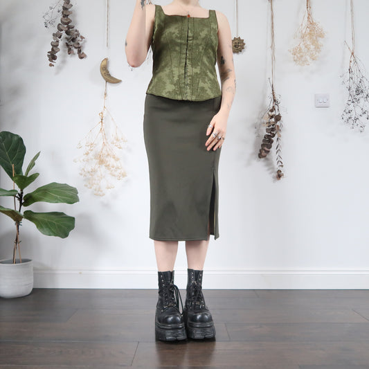 Khaki skirt - size S