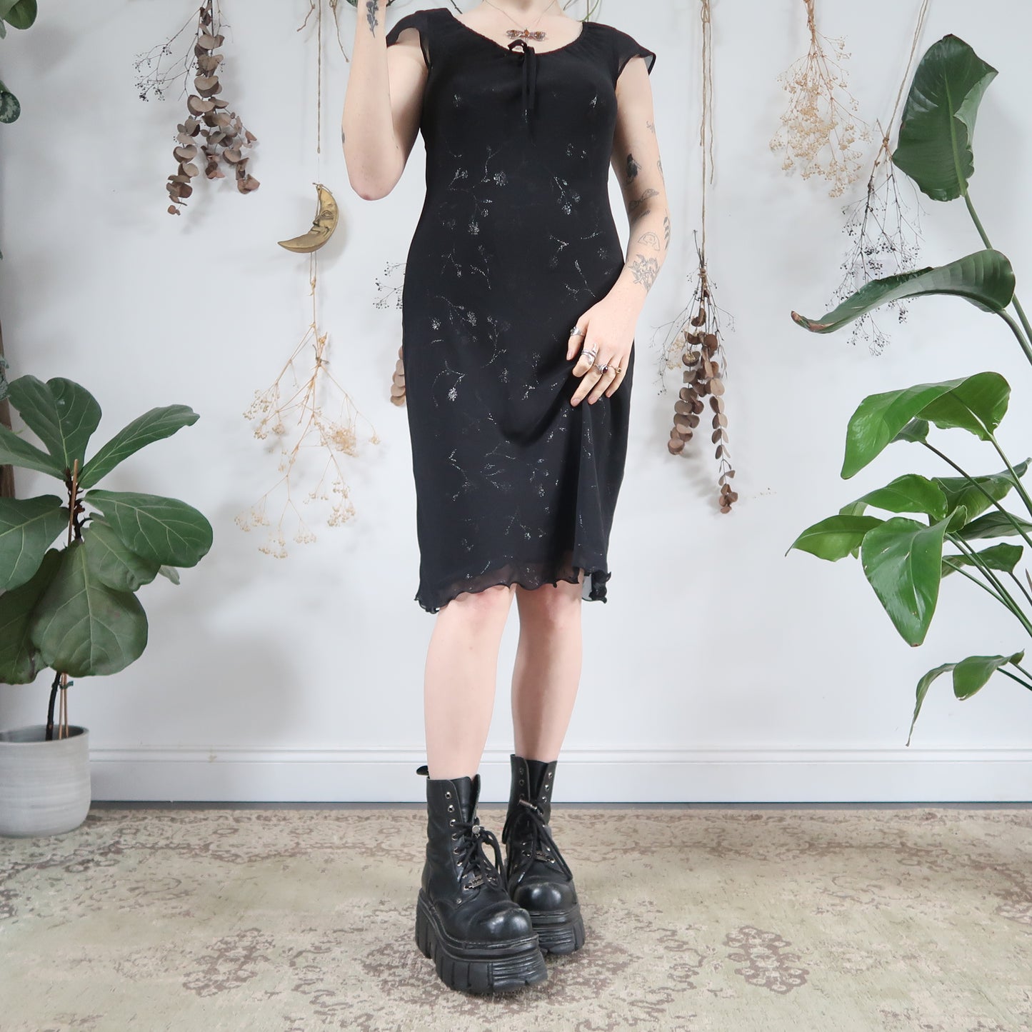 Black midi dress - size S/M