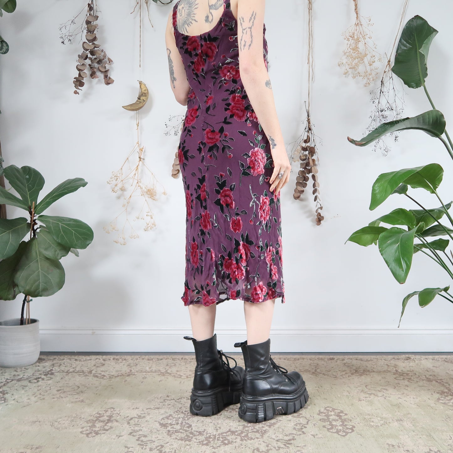 Velvet embossed dress - size S/M