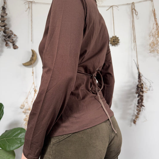 Brown long sleeve top - size M/L