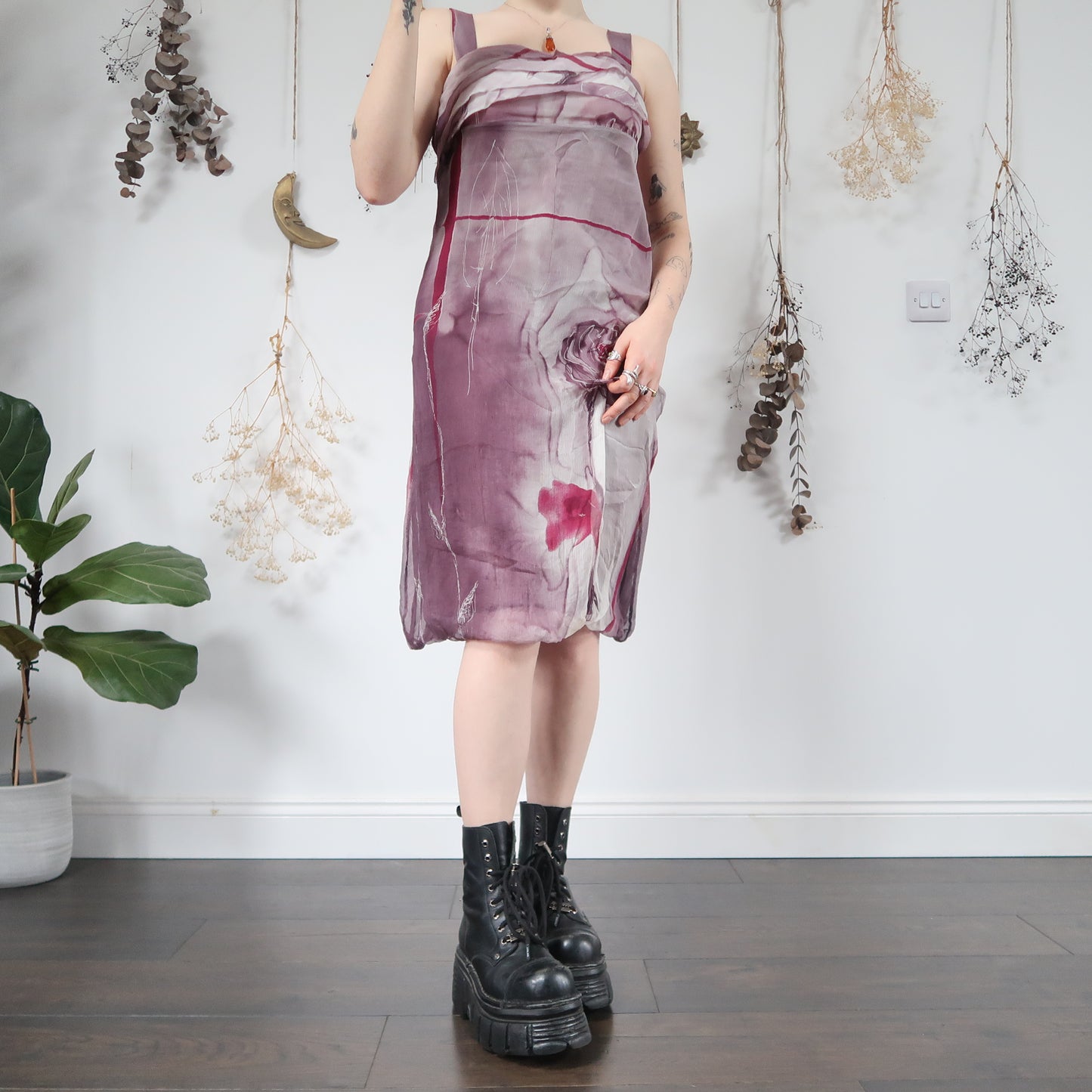 Puple floral dress - size M