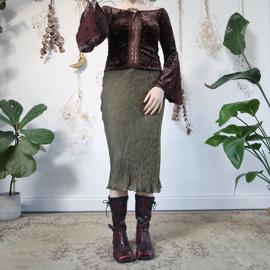 Green gold iridescent skirt - size S/M