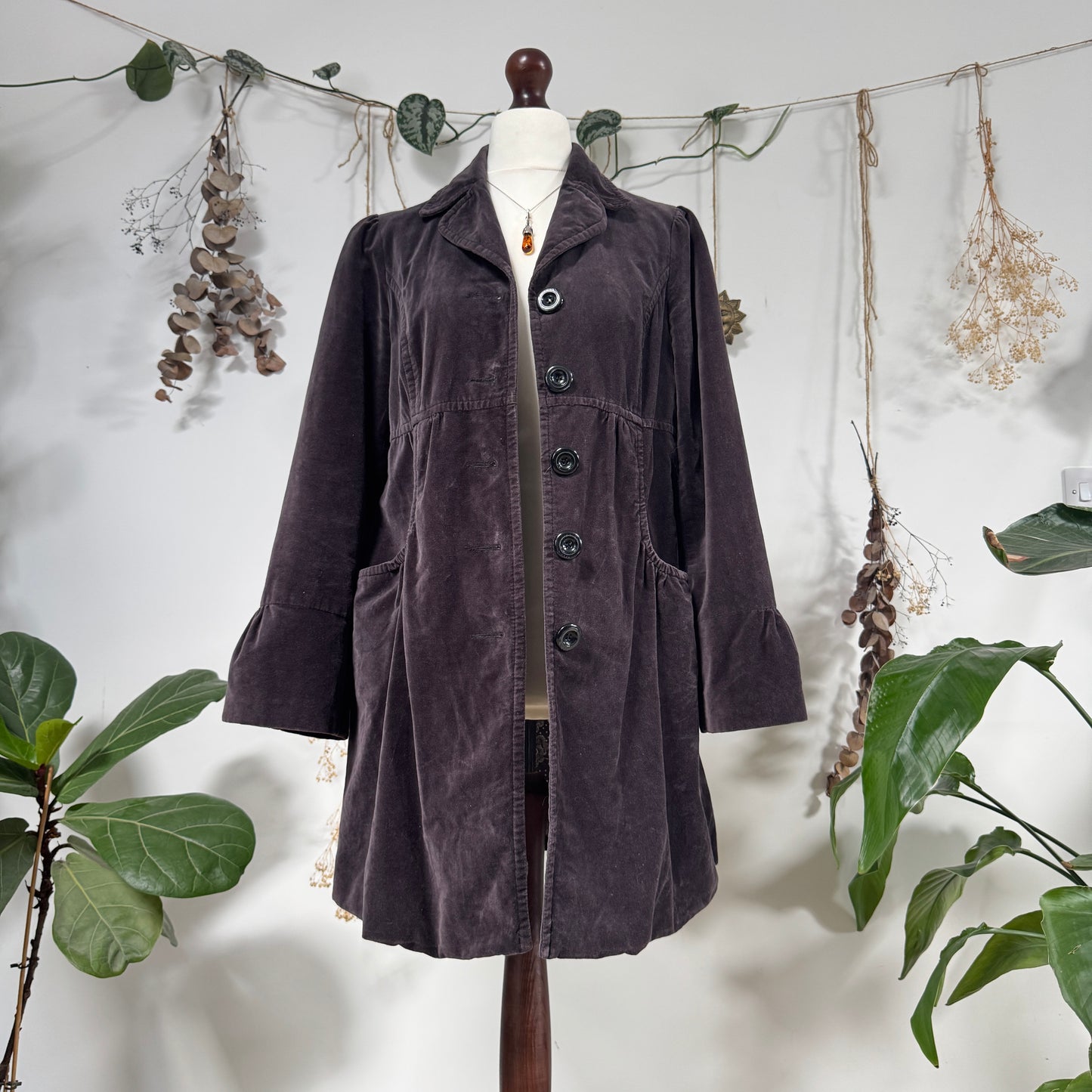 Slate velvet jacket - size M/L