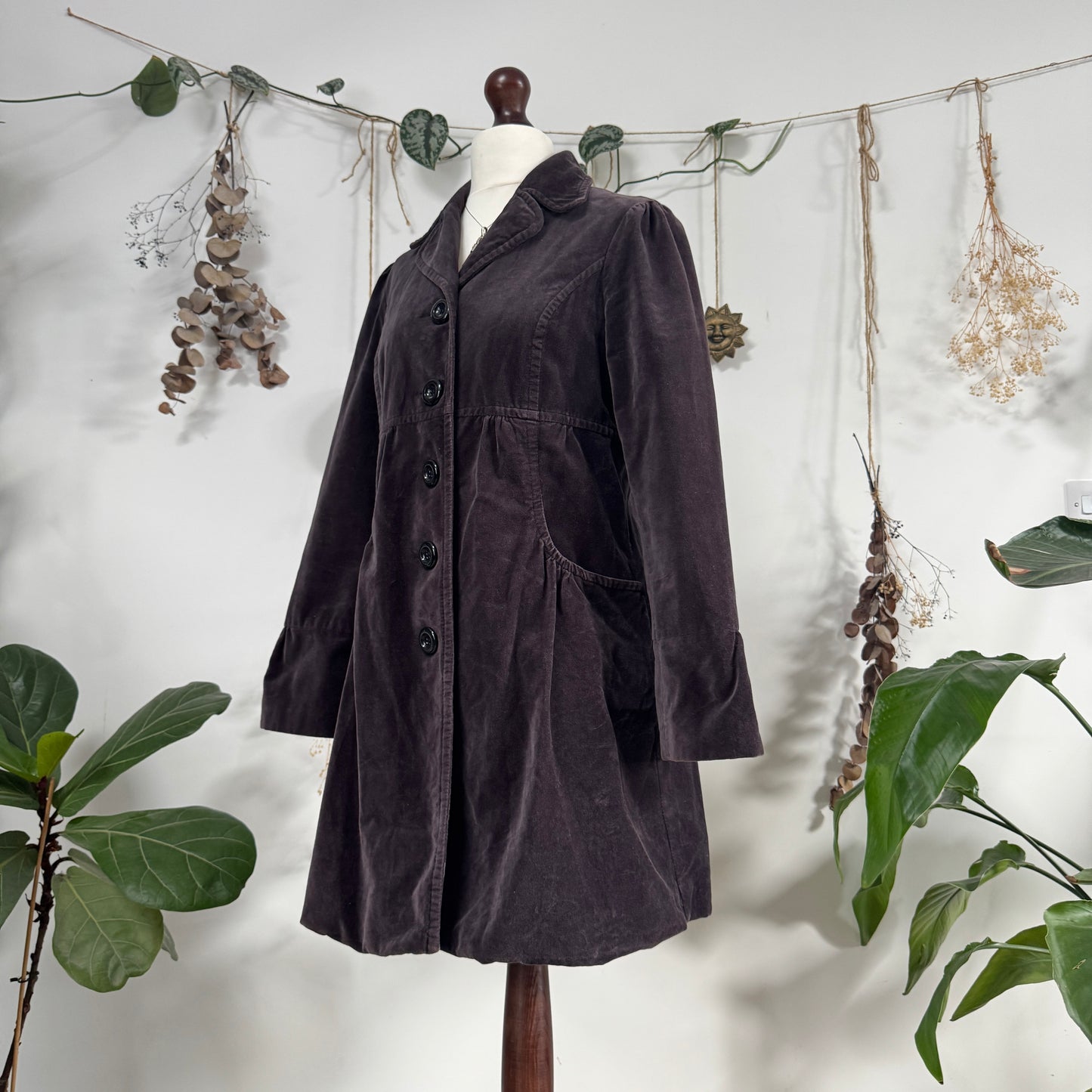 Slate velvet jacket - size M/L