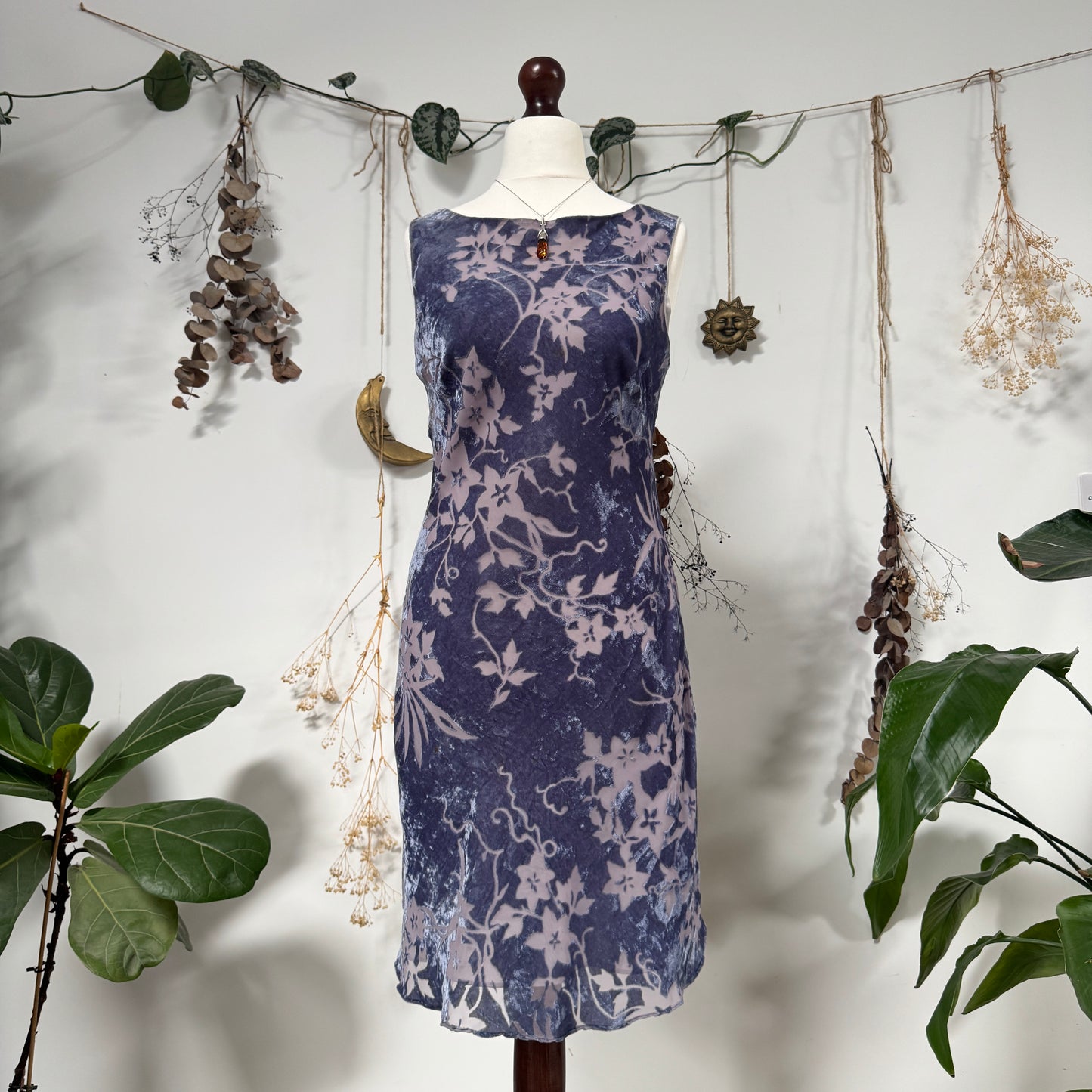 Velvet burnout dress - size M