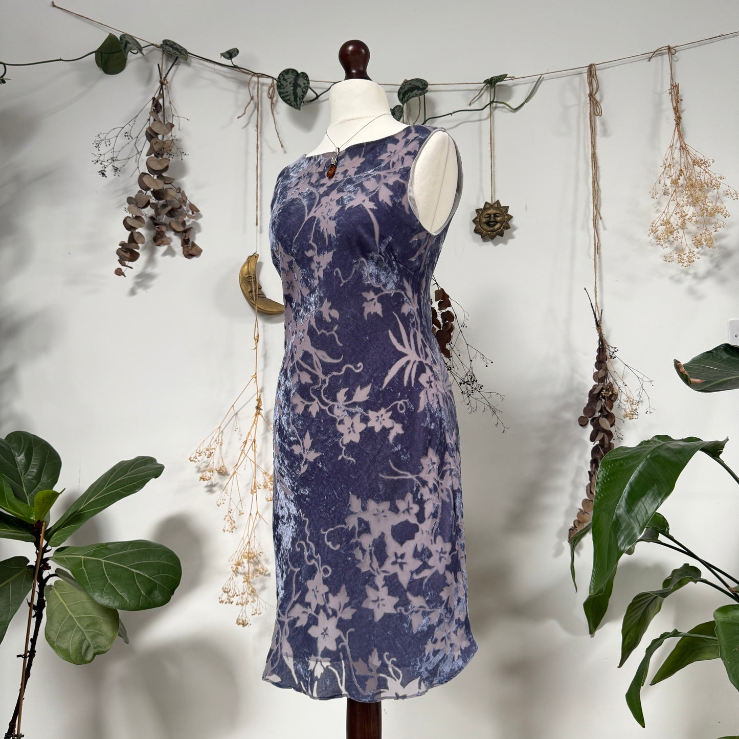 Velvet burnout dress - size M