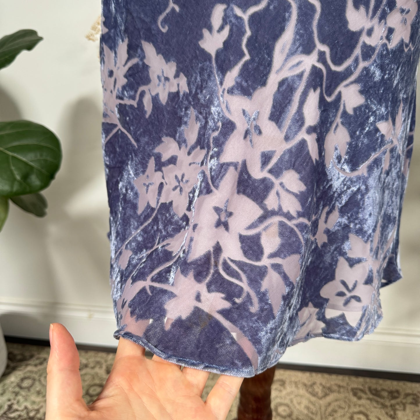Velvet burnout dress - size M