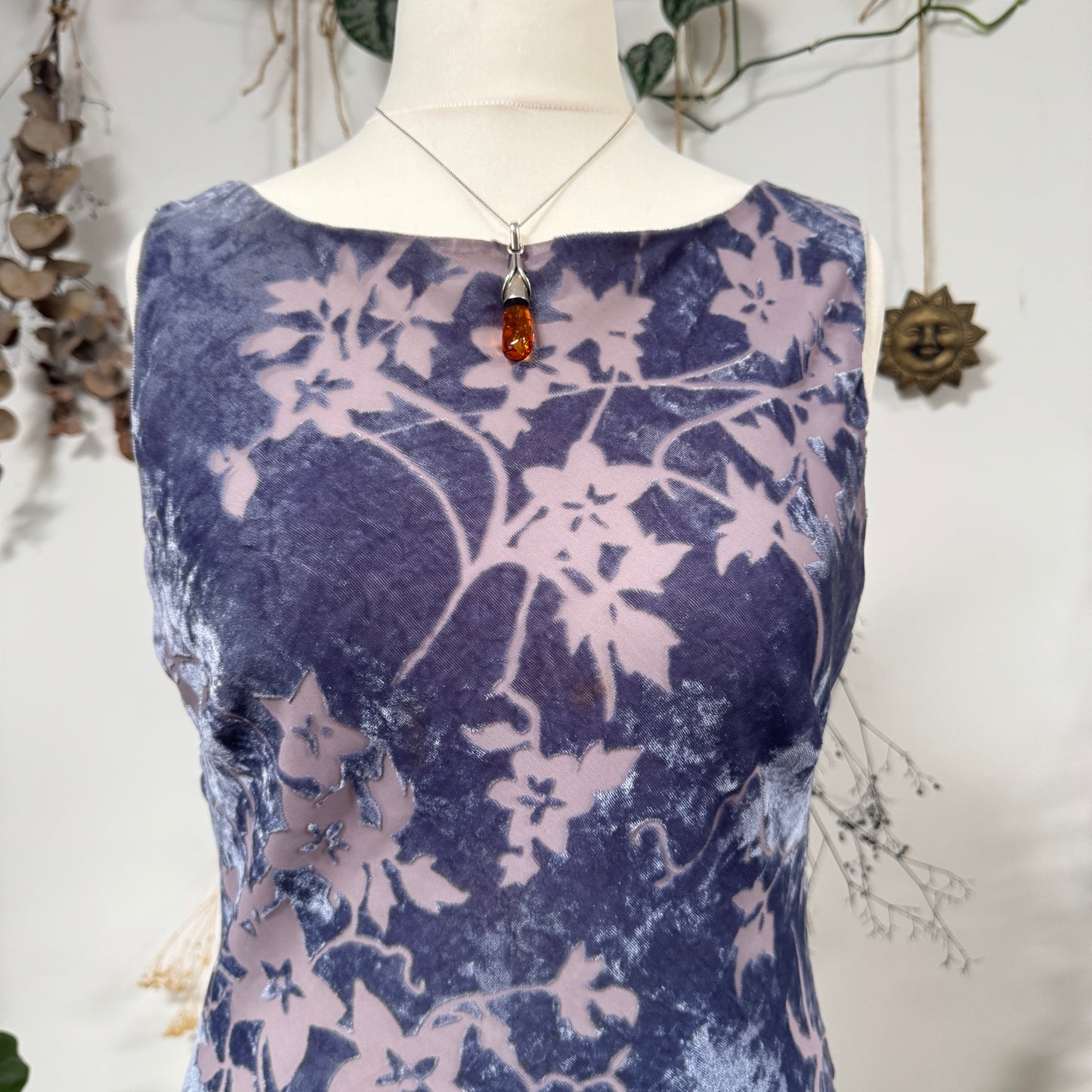 Velvet burnout dress - size M
