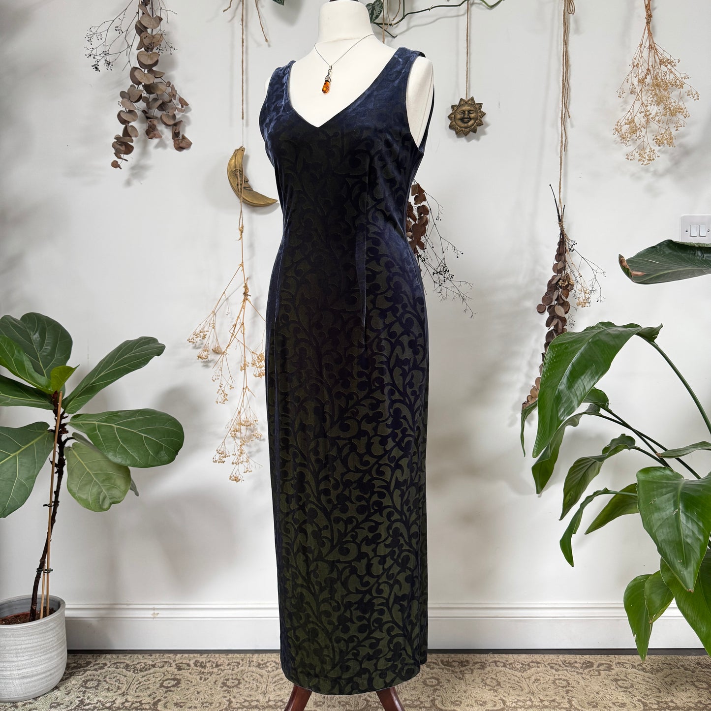 Two tone velvet dress - size L