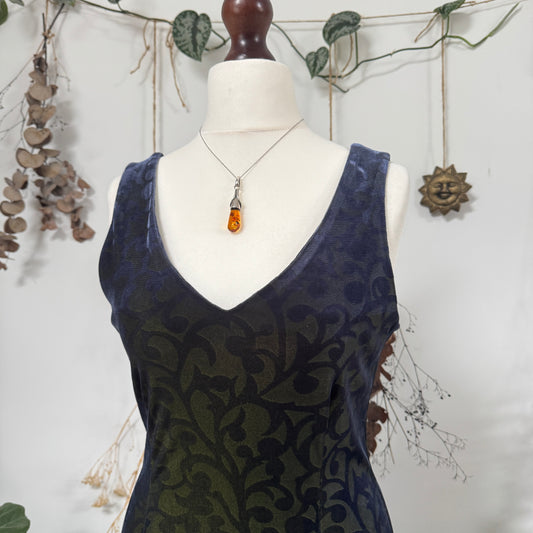 Two tone velvet dress - size L