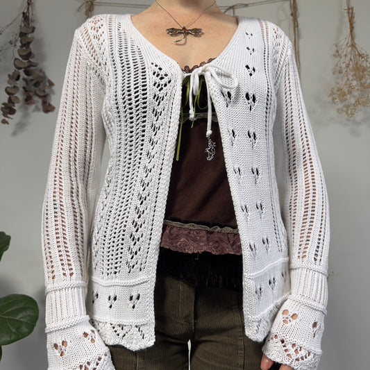 White knit cardigan - size M/L