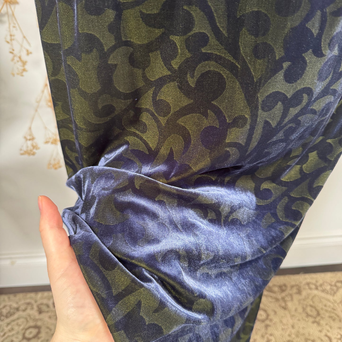 Two tone velvet dress - size L