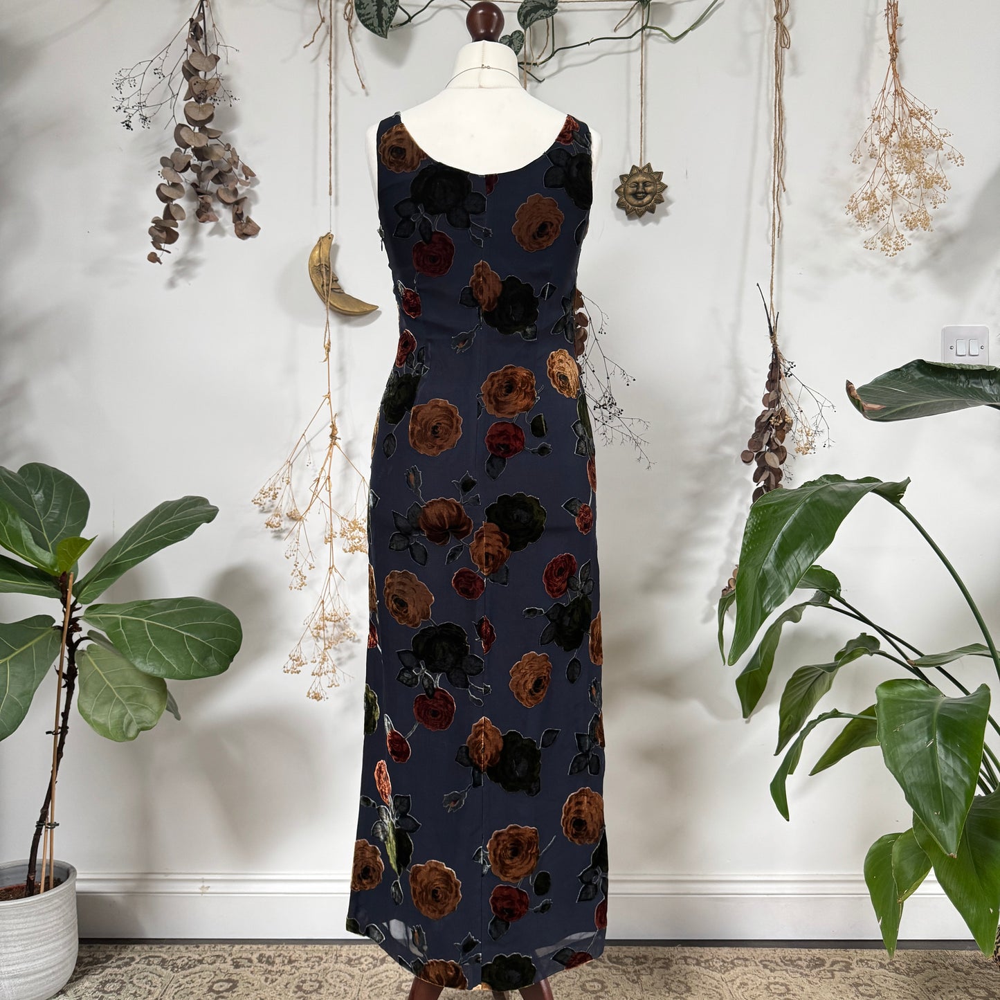 Floral velvet dress - size S