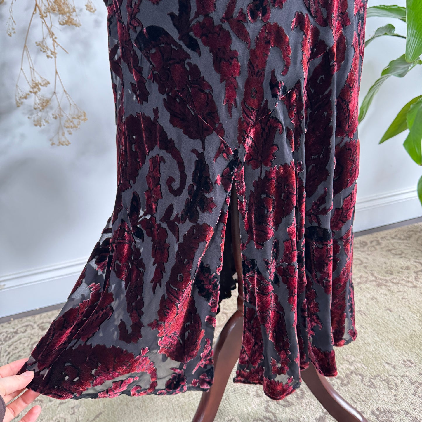 Paisley velvet skirt - size M