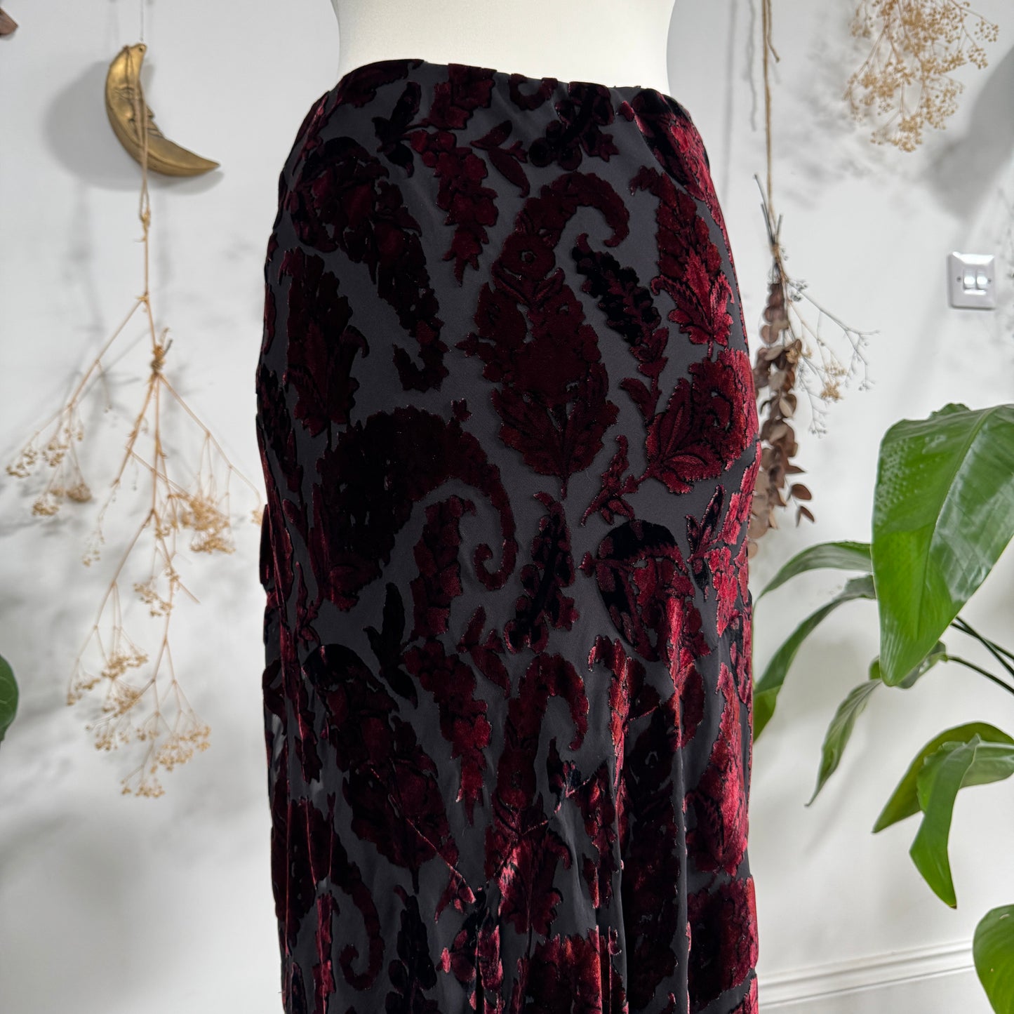 Paisley velvet skirt - size M
