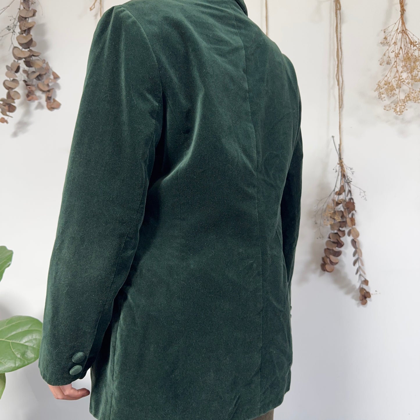 Green velvet jacket - size M