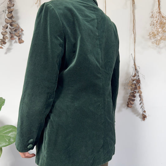 Green velvet jacket - size M