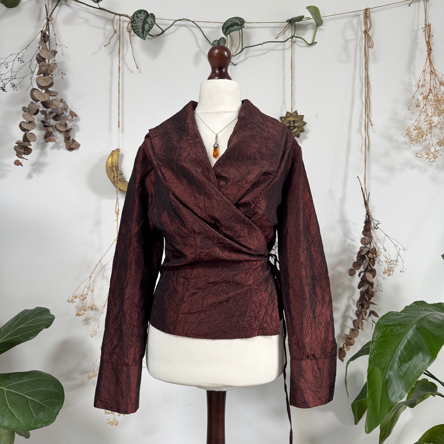 Copper wrap blouse - size M