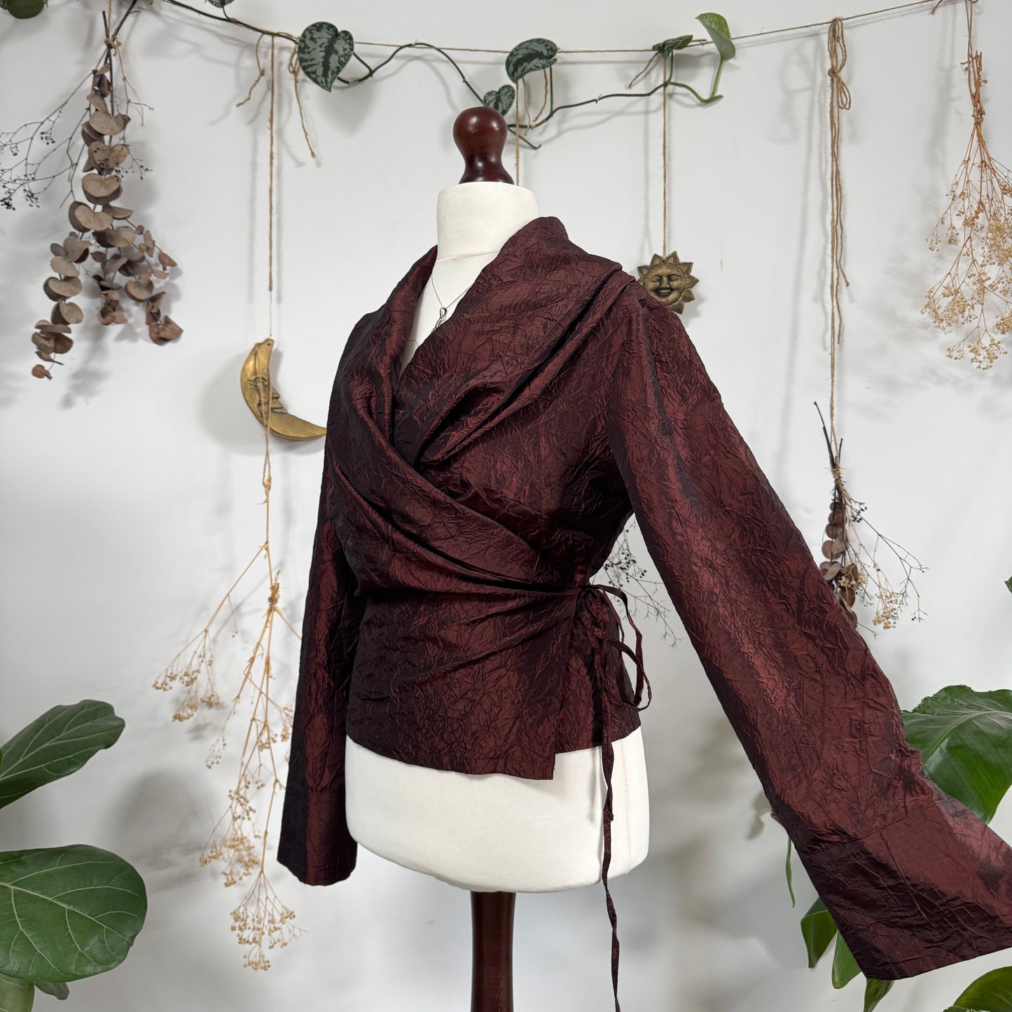 Copper wrap blouse - size M