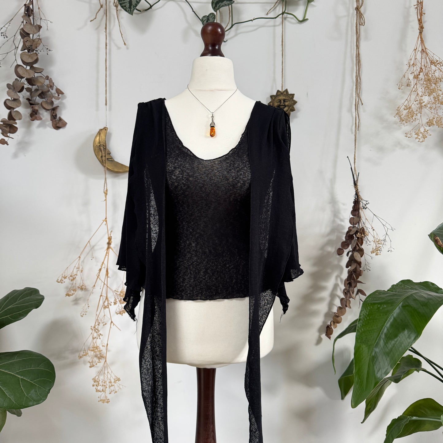 Black mesh top - size S/M