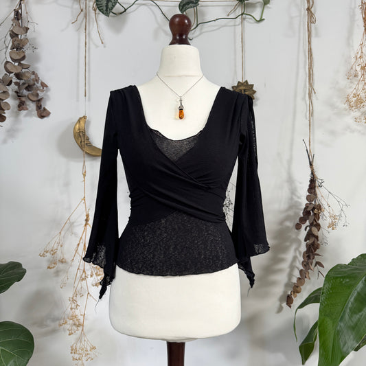 Black mesh top - size S/M
