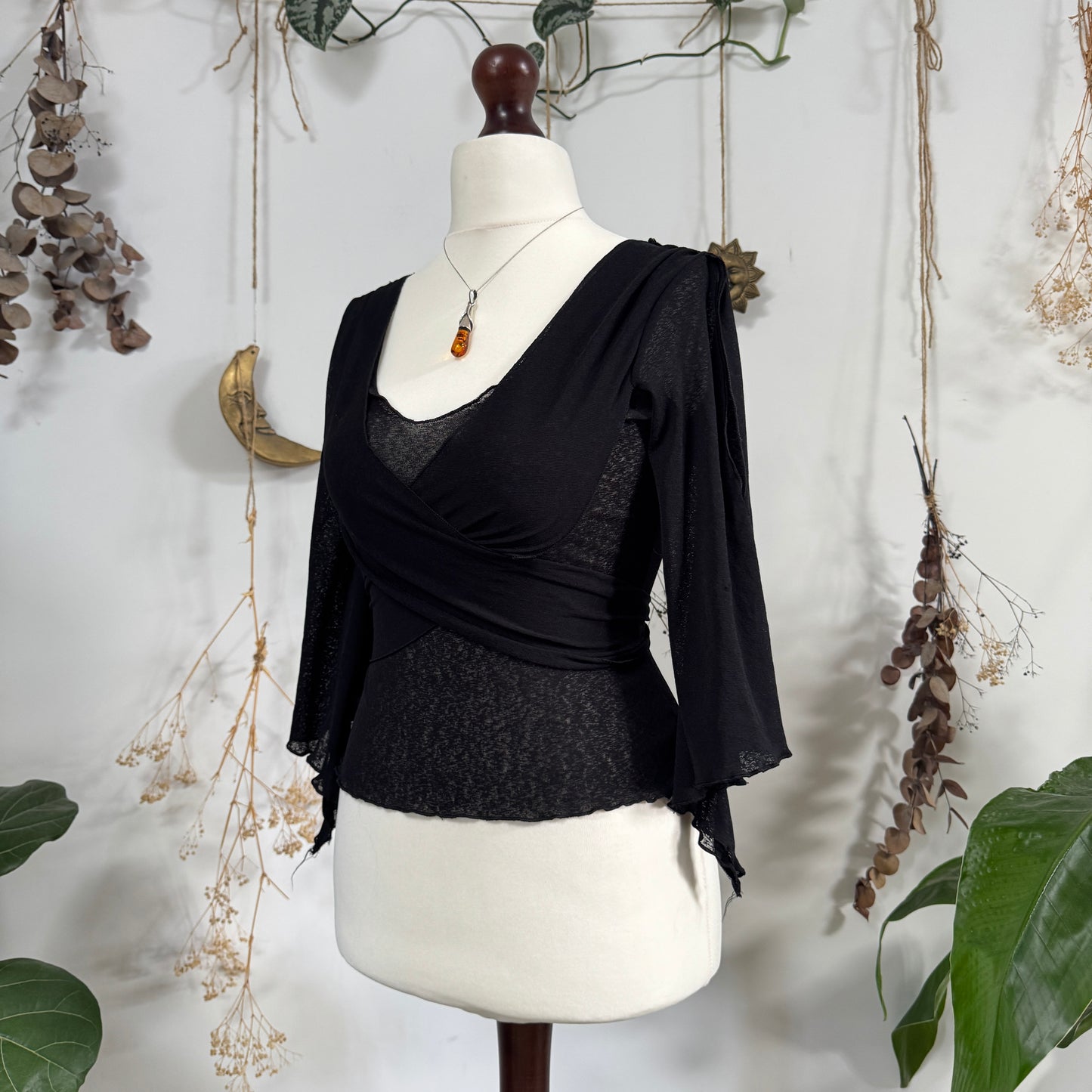 Black mesh top - size S/M