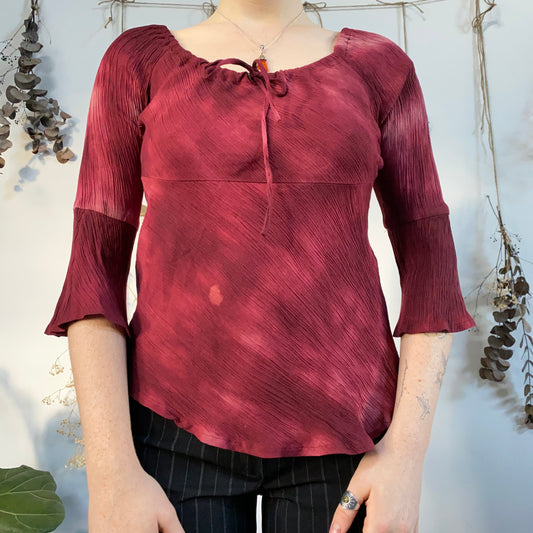 Burgundy blouse - size M