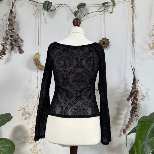 Black mesh top - size M/L