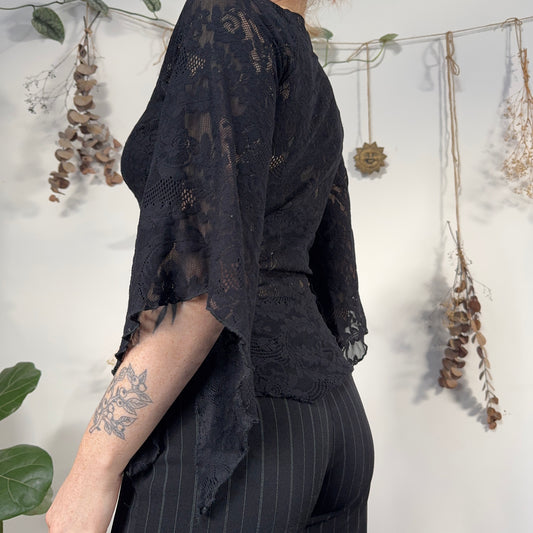 Black lace top - size S/M