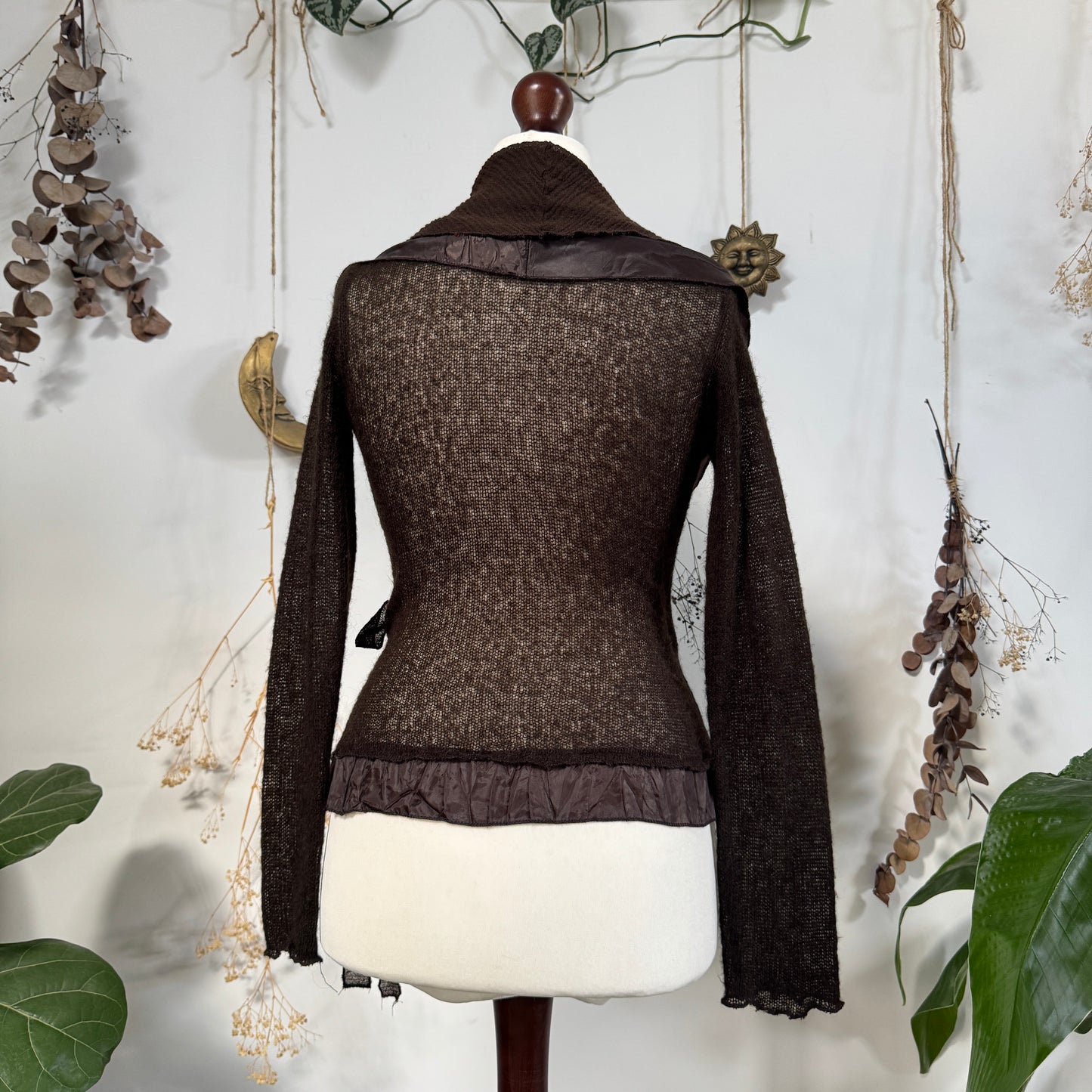 Brown wrap blouse - size S/M