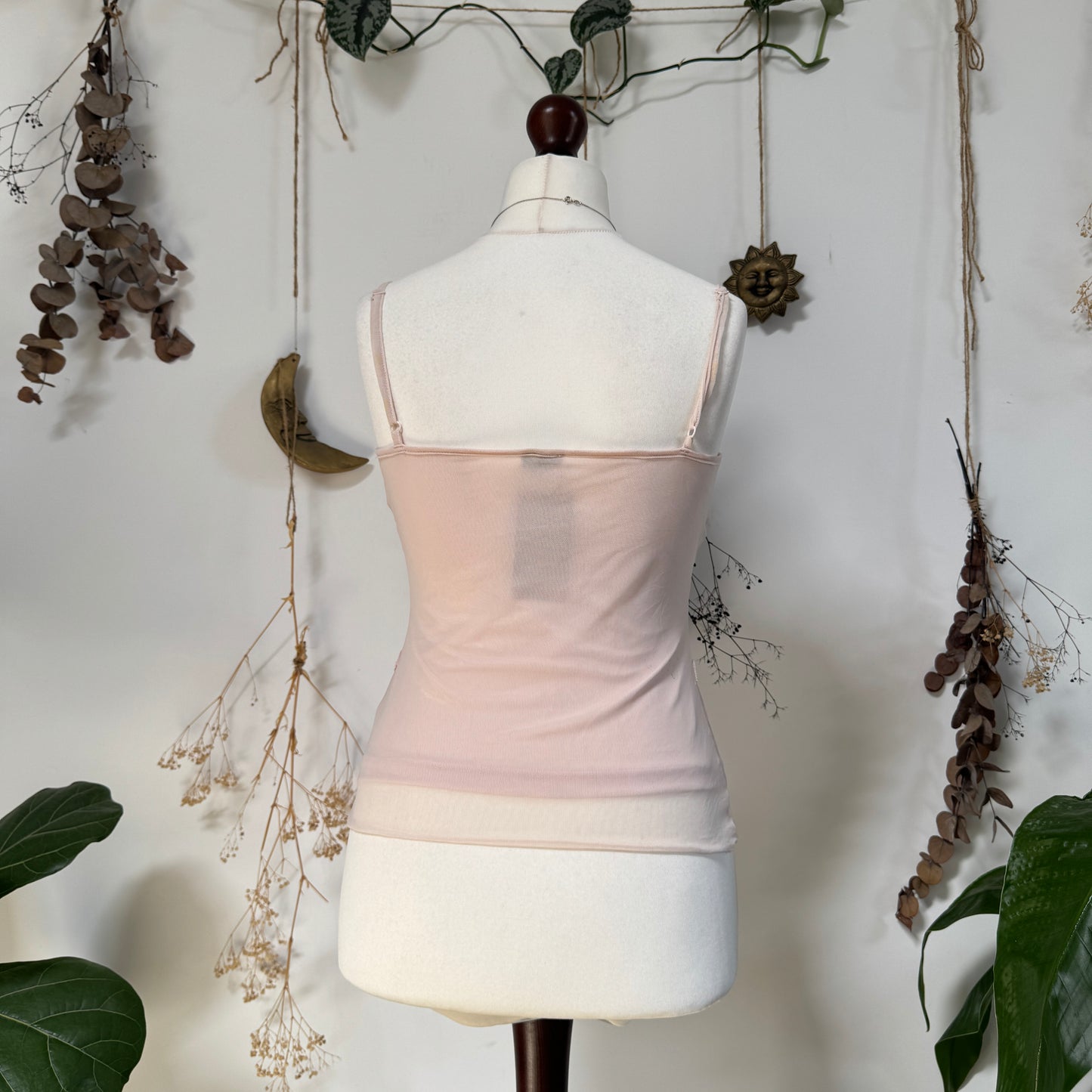 Beaded mesh cami - size M