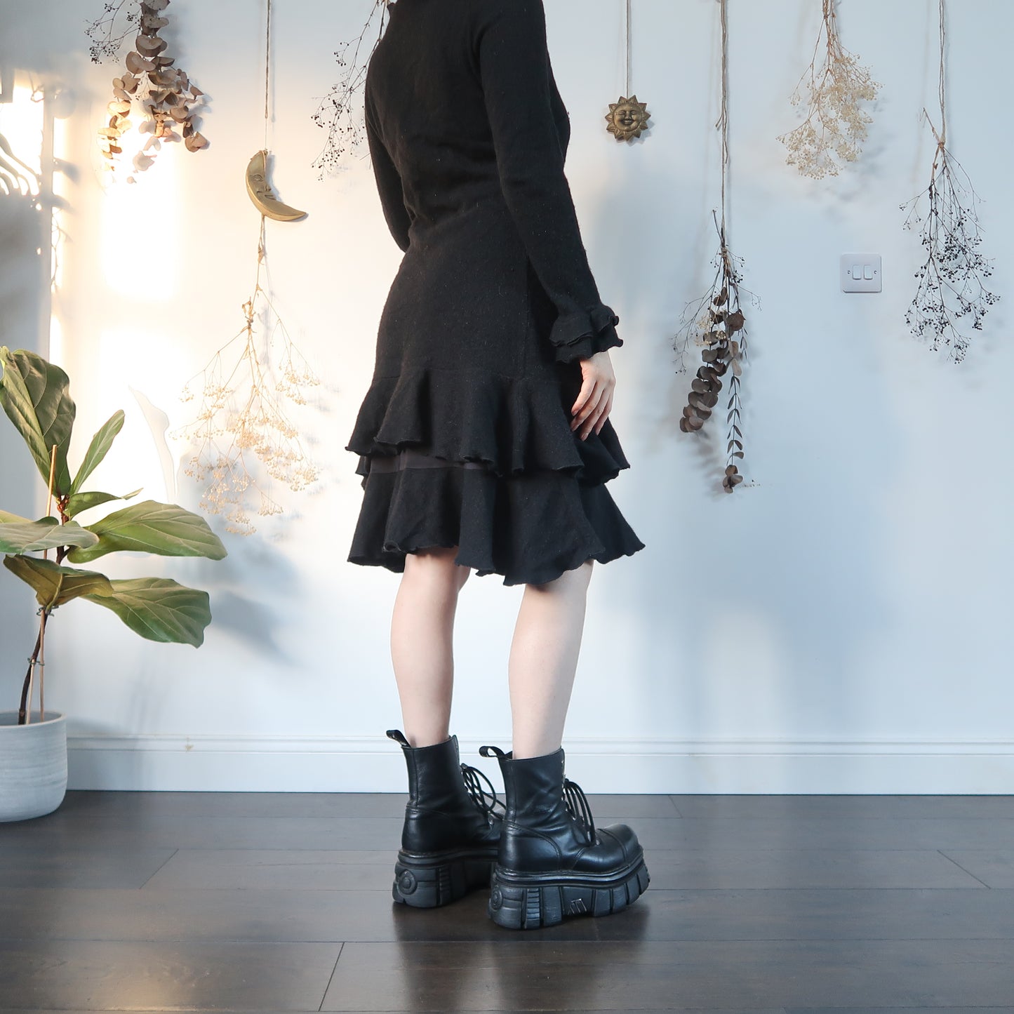 Black knit dress - size M/L