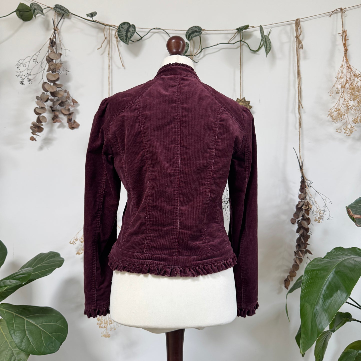 Purple cord jacket - size M