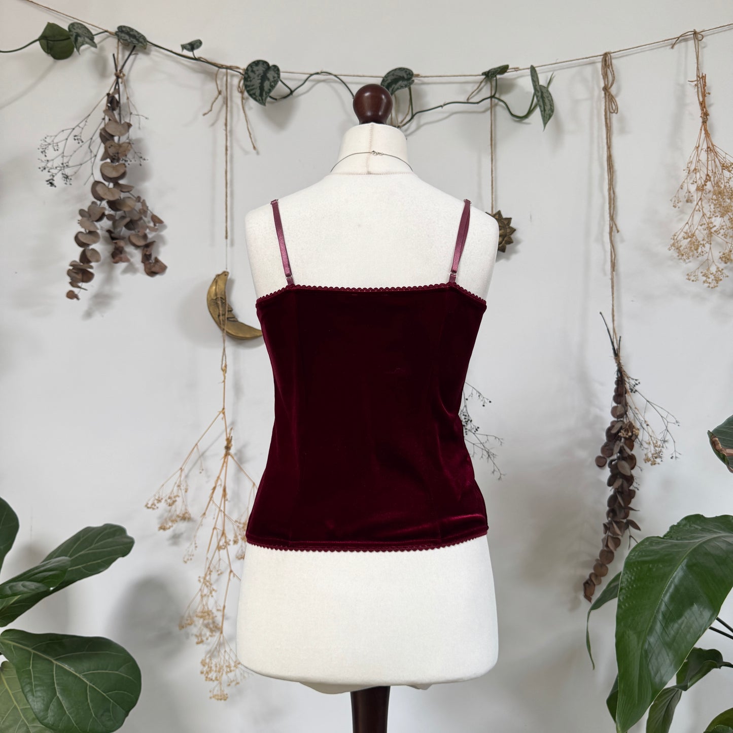 Wine red corset top - size M/L