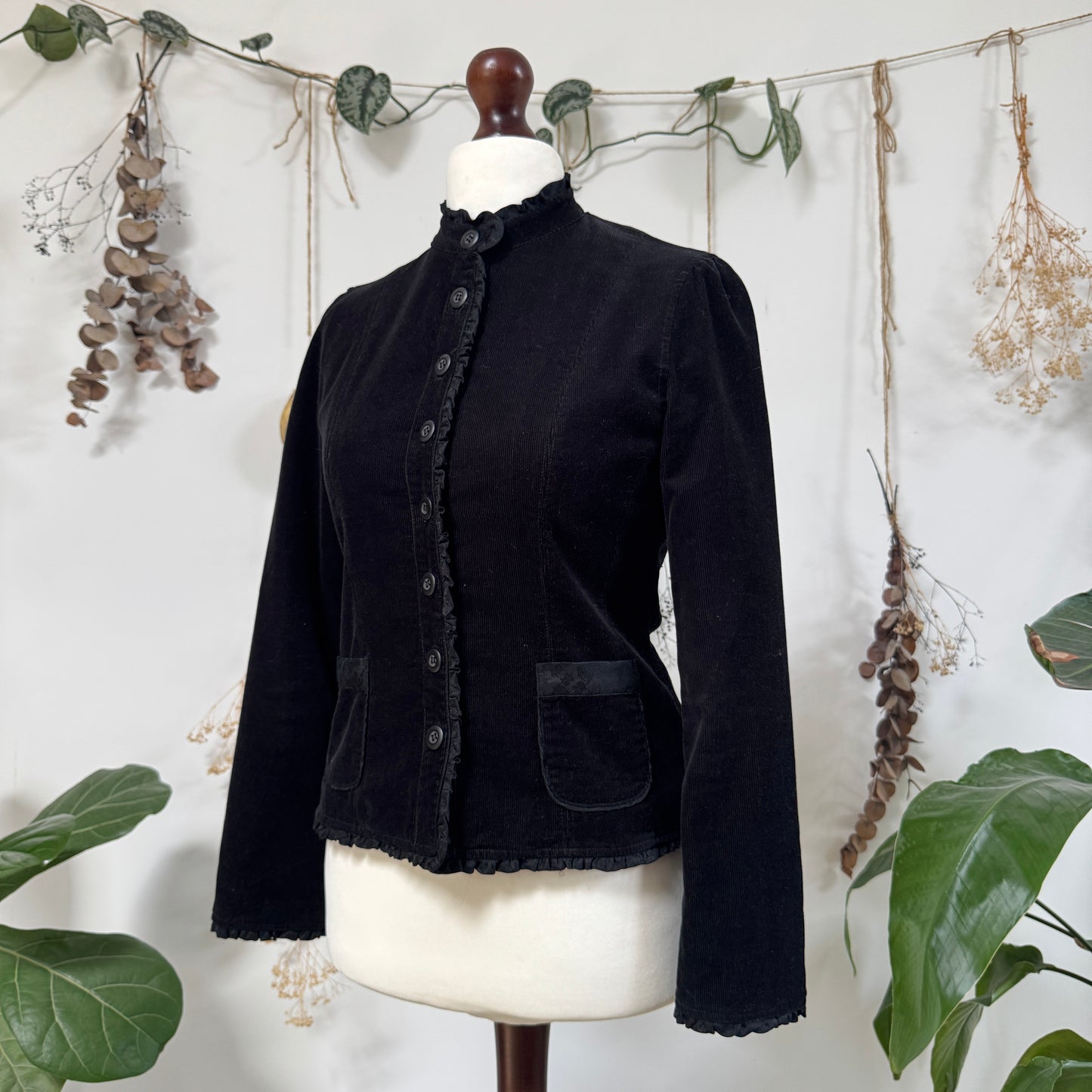 Black cord jacket - size S