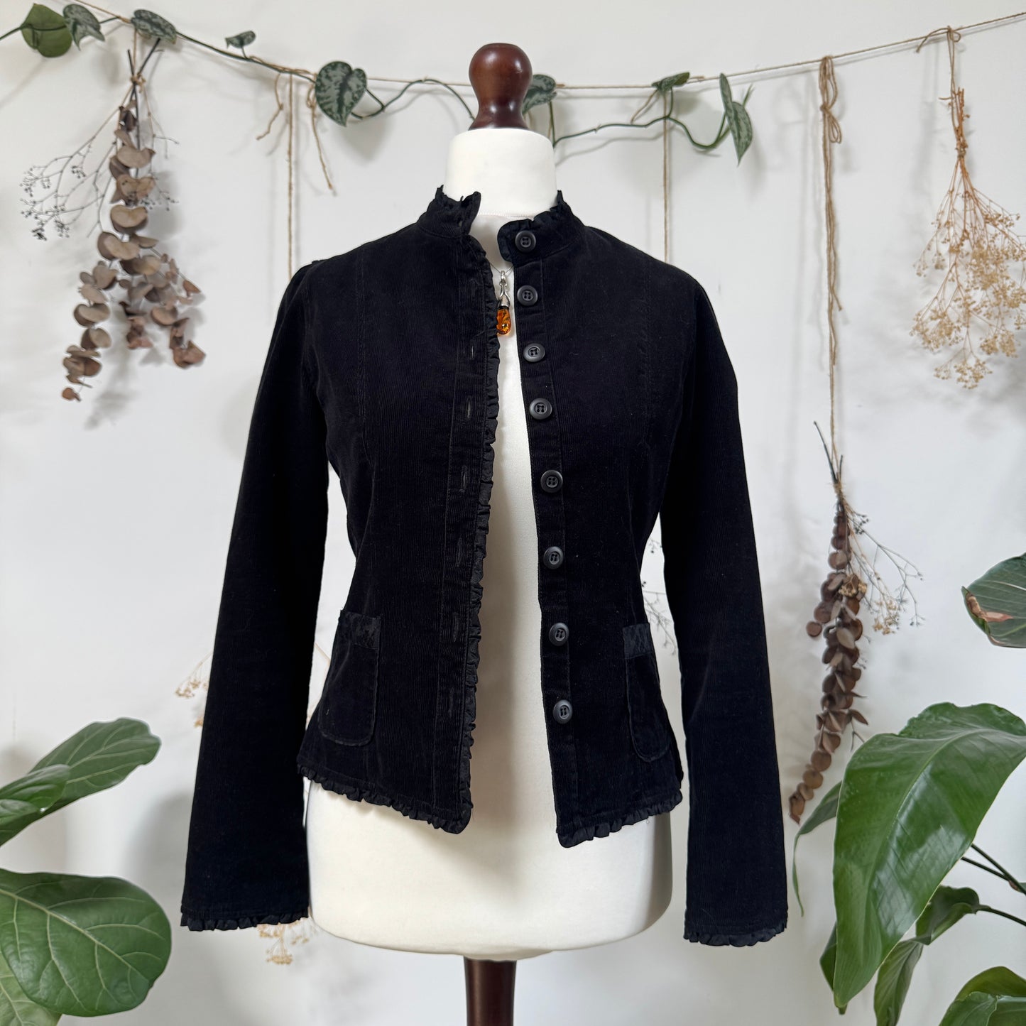 Black cord jacket - size S