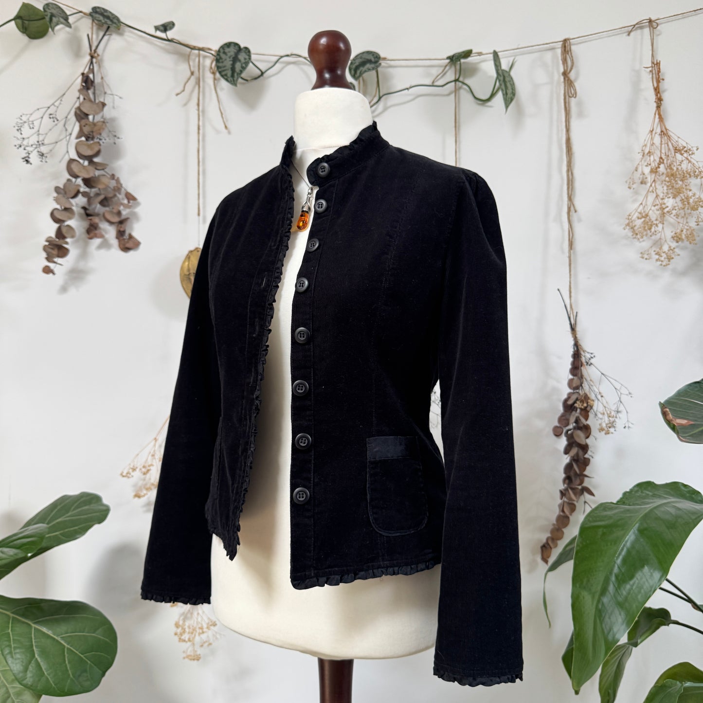 Black cord jacket - size S