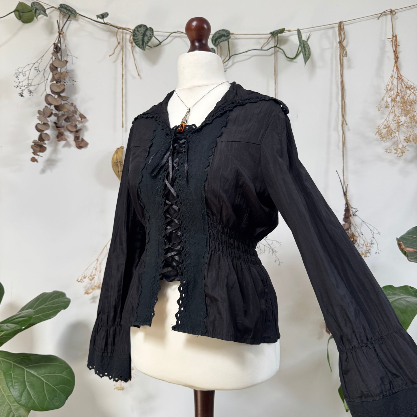 Black gothic blouse - size M