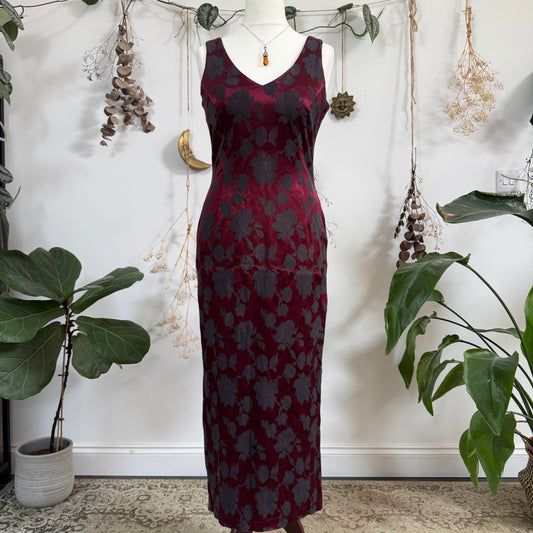 Red floral dress - size M
