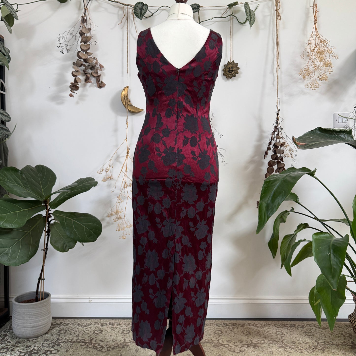 Red floral dress - size M
