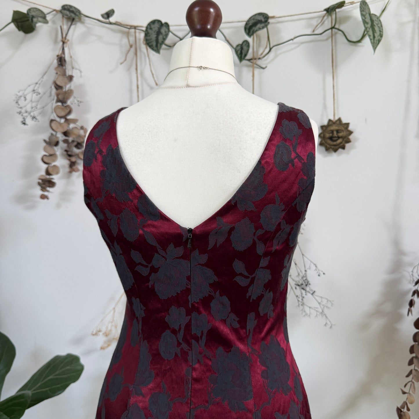 Red floral dress - size M